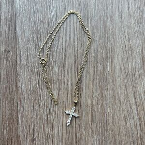 Elegant Gold Cross Pendant Necklace